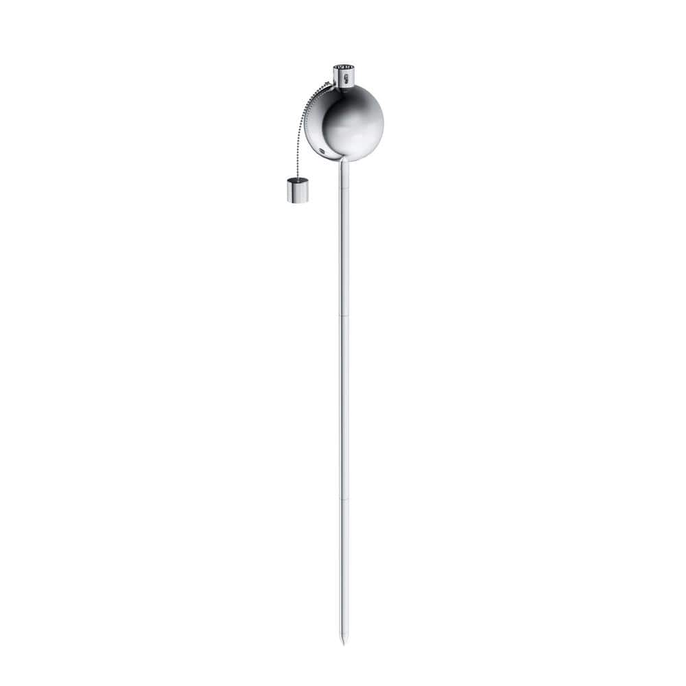 Pure Garden 45 in. Adjustable Height Stainless Steel Torch Lamp ...