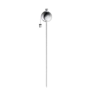 45 in. Adjustable Height Stainless Steel Torch Lamp