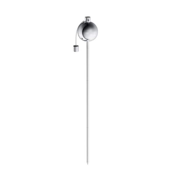 Pure Garden 45 in. Adjustable Height Stainless Steel Torch Lamp