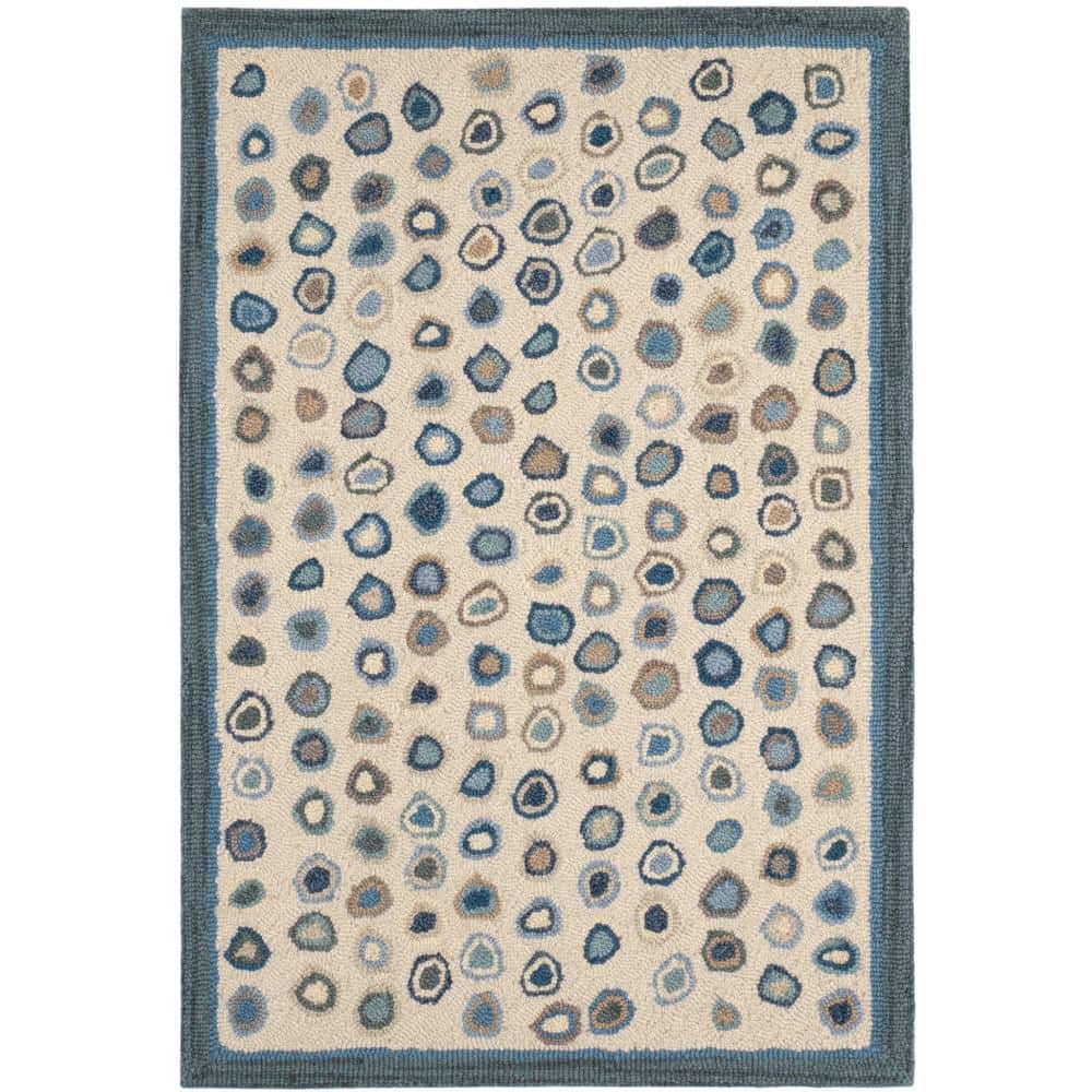 DASH & ALBERT Cat's Paw Hand Micro Hooked Wool Mineral 2 ft. x 3 ft ...