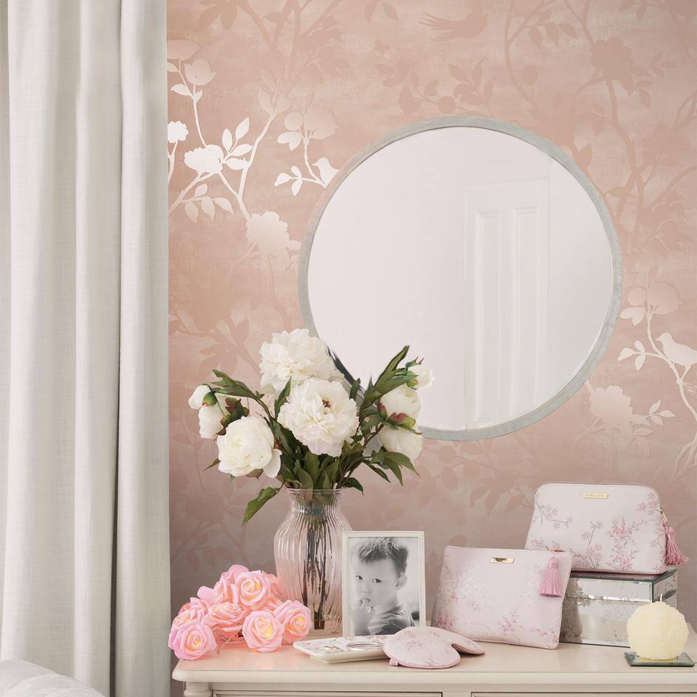 Laura Ashley Eglantine Silhouette Blush Wallpaper Roll