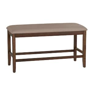 Saanvi Backless Brown 44 in. Counter Dining Bedroom Bench