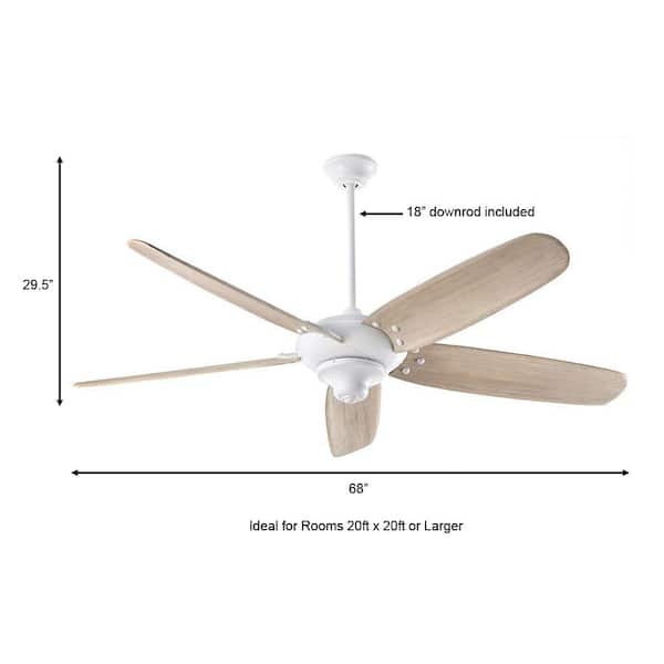 Home Decorators Collection Altura 68 In Matte White Ceiling Fan With Downrod Remote Control And Reversible Dc Motor Light Kit Compatible 99982 The Depot - Home Decorators Collection Ceiling Fan Altura