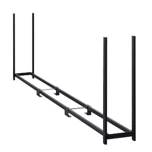 12 ft. H x 4 ft. W x 1 ft. D Ultra-Duty Steel Firewood Rack with Premium Wood Rack and 2-Way Adjustable Cover