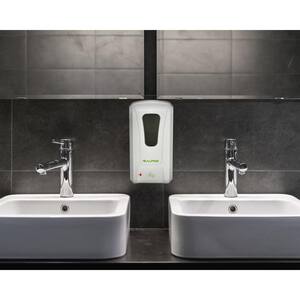 1200 ml. Wall Mount Automatic Soap and Gel Hand Sanitizer Dispenser in White