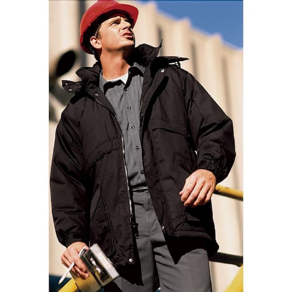 men's hooded heavyweight parka jacket