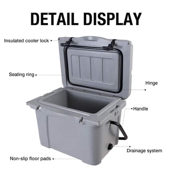 IALTRUISTIC 25 qt. Portable Chest Cooler Insulated Hard Cooler
