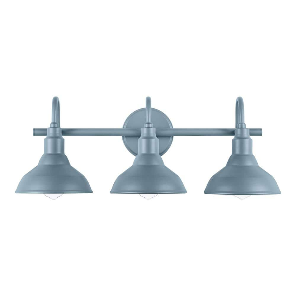 3 light bathroom vanity light -mid century hot modern and blue