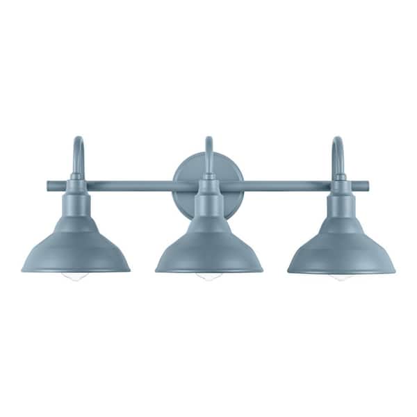 Kelford 24 in. 3-Light Blue Vanity Bath Light