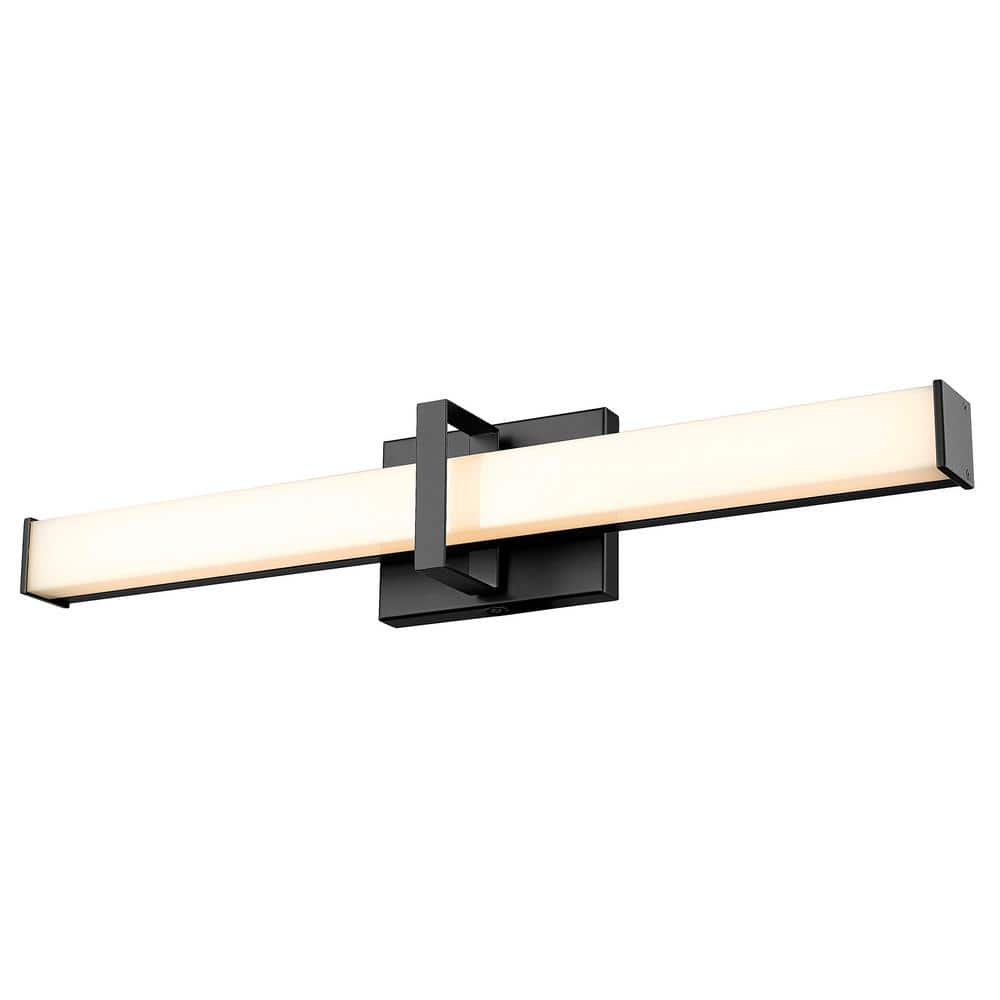 Reviews for Golden Lighting Elon 24 in. Matte Black LED Vanity Light