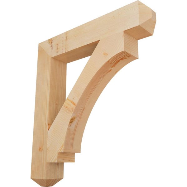 Ekena Millwork 5.5 in. x 40 in. x 36 in. Douglas Fir Imperial Craftsman Smooth Bracket