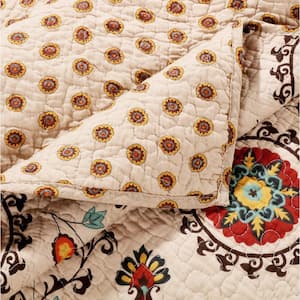 Andorra Multi Quilted Cotton Throw