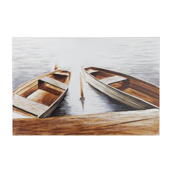 Litton Lane 1- Panel Sail Boat Wall Art 32 in. x 47 in.