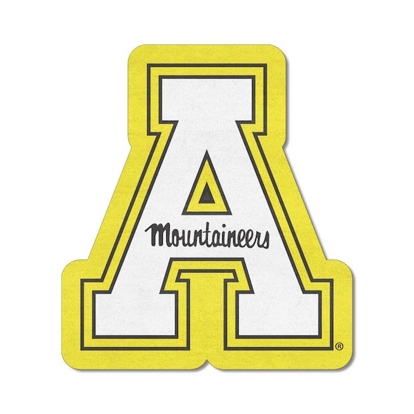 FANMATS Appalachian State Mountaineers White 2 ft. x 3 ft. Mascot Area Rug