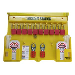 10-Lock Station Includes Locks Tags and Hasps