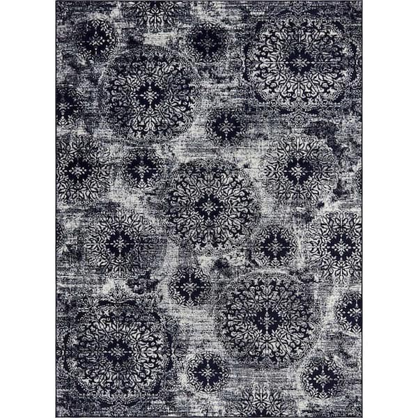 Unique Loom Sofia Grand Navy Blue 8' 0 x 11' 0 Area Rug