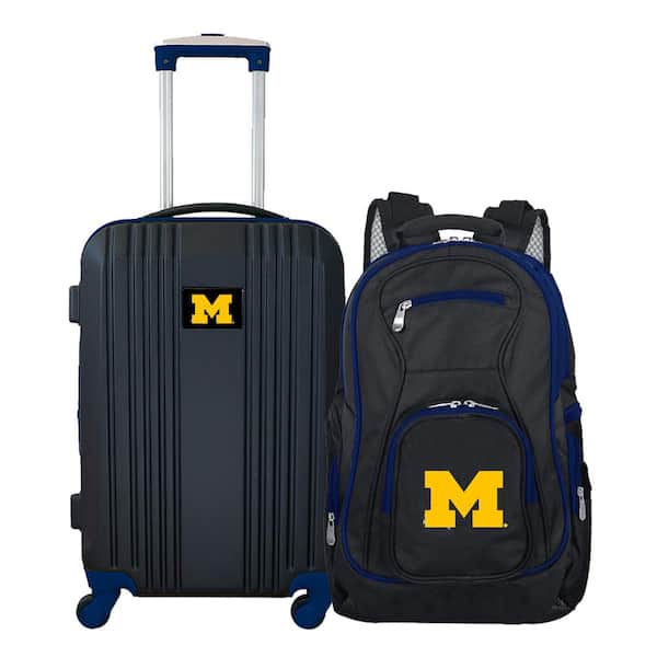Mojo NCAA Michigan Wolverines 2-Piece Set Luggage and Backpack