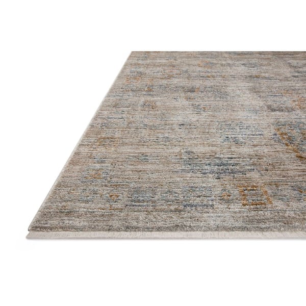 Jean Stoffer Katherine Pebble / Ocean 3 ft. 6 in. x 5 ft. 6 in. Traditional Accent Rug