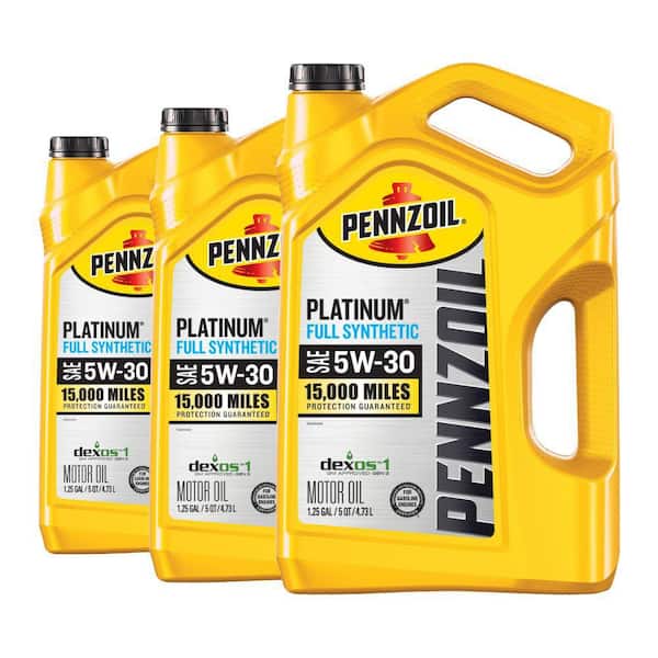 Pennzoil Platinum SAE 5W-30 Full Synthetic Motor Oil 5 qt. (Case of 3)