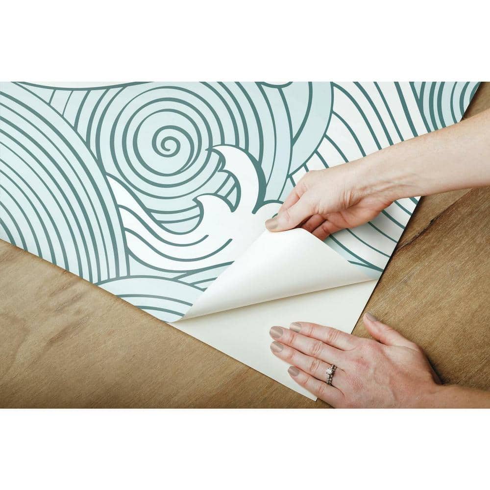 Indigo Tapestry Floral 27' x 27" Nonwoven Wallpaper