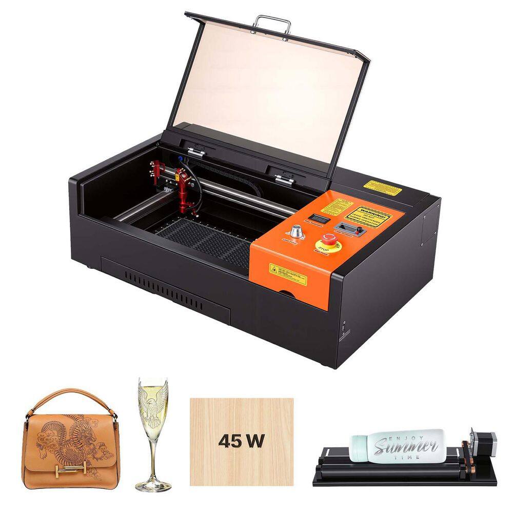 45W CO2 Laser Engraver with Rotary Axis, 12 x 8 in., Desktop CO2 Laser Engraver Cutter Machine, Engraving Machine price history on PriceWatchPro
