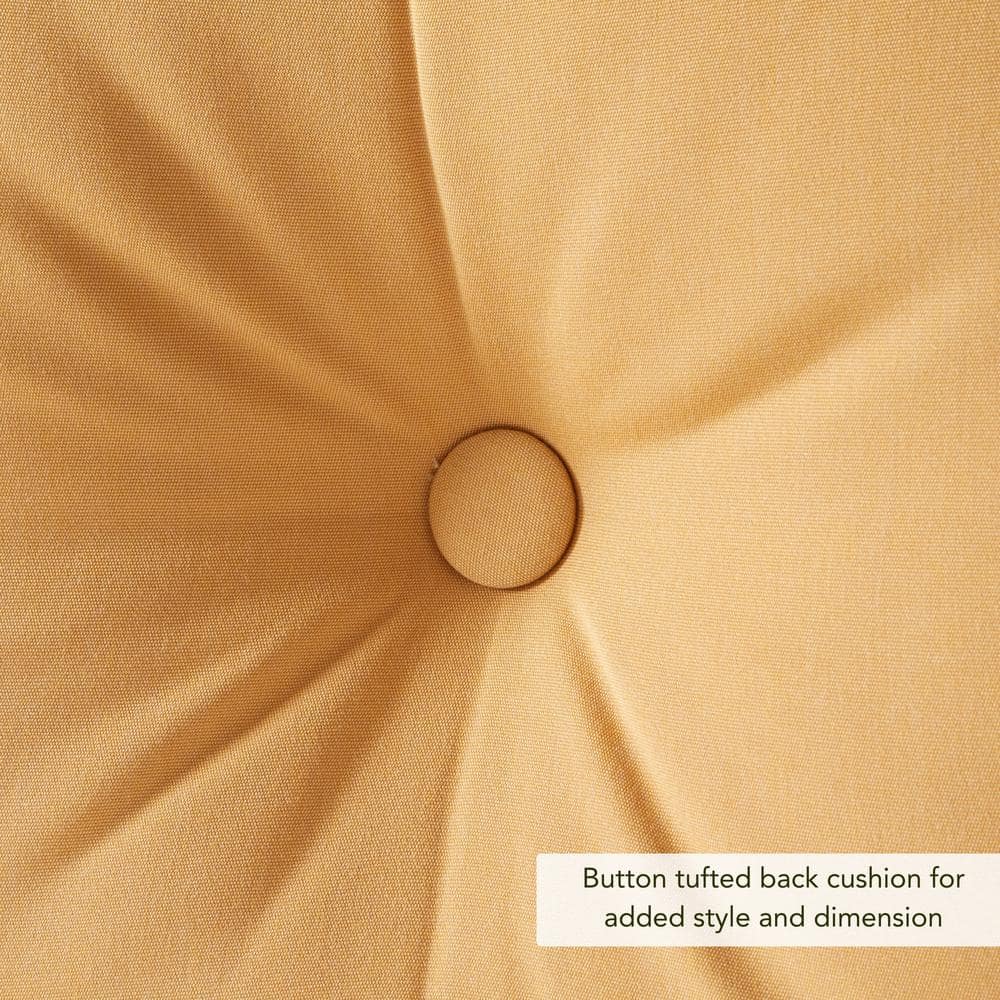 Wheat Yellow Sunbrella Fabric 2-Piece Deep Seat Cushion Set