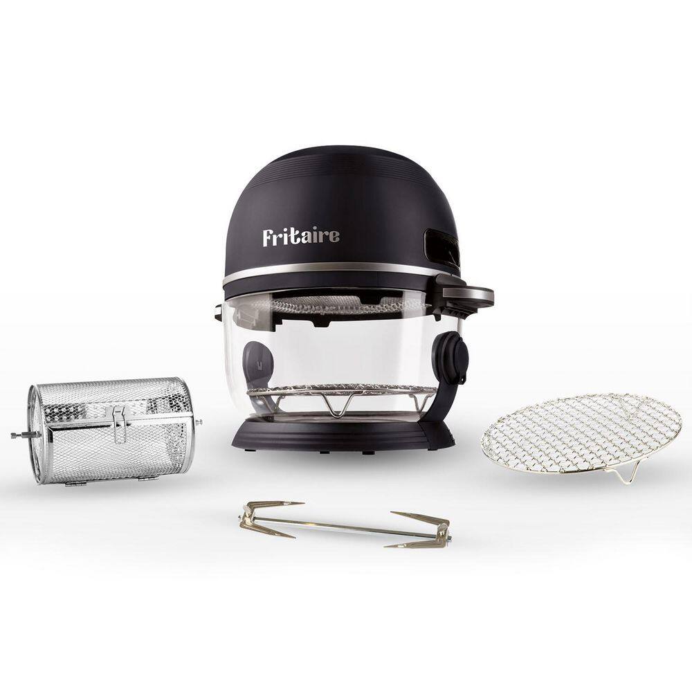 Fritaire 5 Qt Black Electric Glass Bowl Air Fryer