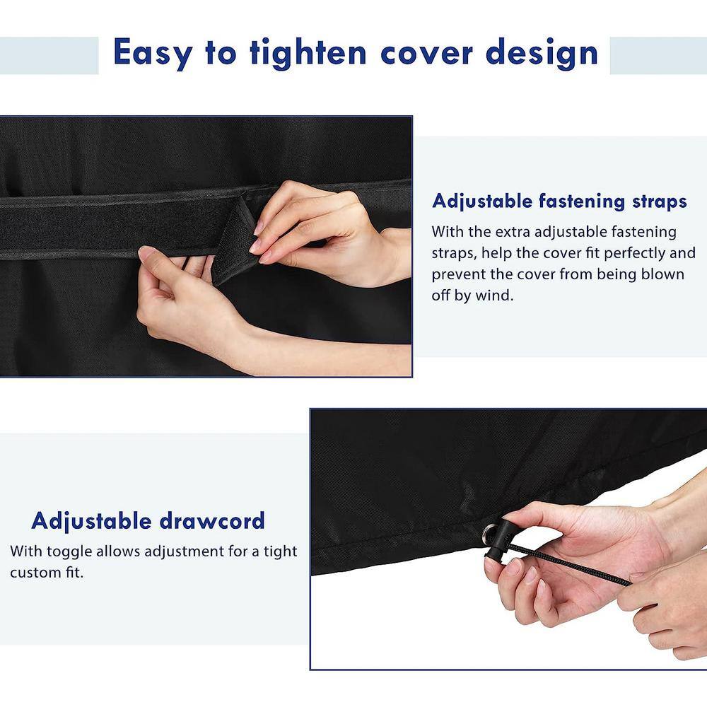 Black Waterproof Oxford Patio Chair Covers, 32W x 37D x 36H, 2 Pack