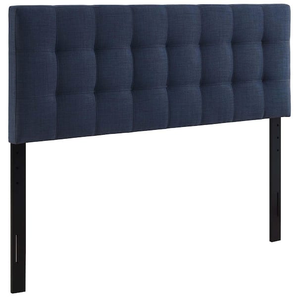 Lily Navy Full Upholstered Fabric Headboard