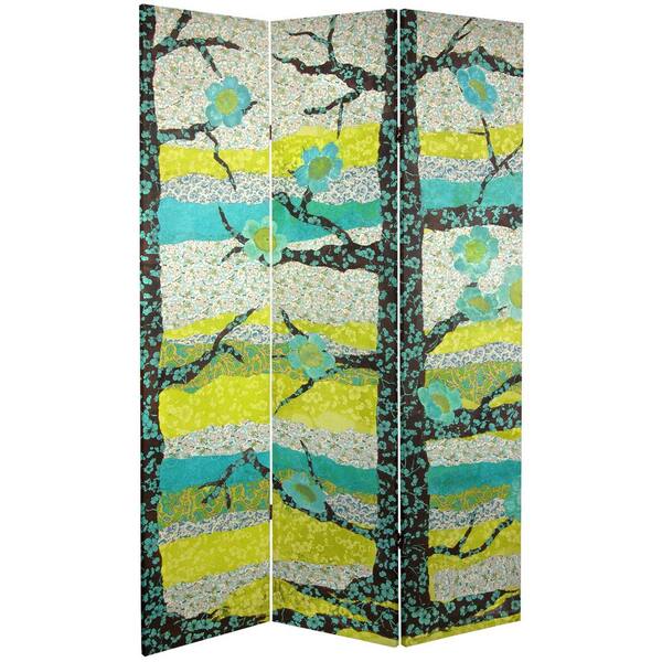 Oriental Furniture 6 ft. Printed 3-Panel Room Divider