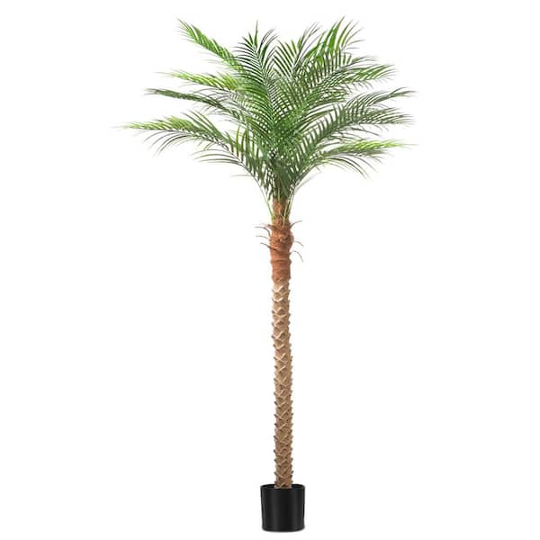 Vitalismo 7 ft. Green Plant 84 in. Artificial Phoenix Palm Tree with Black Pot With Adjustable Leaves Large Faux Sago Palm Tree