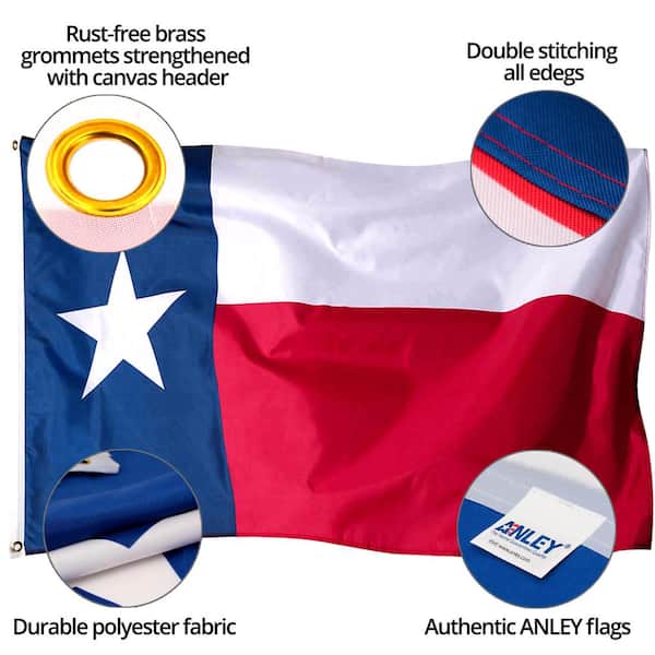 Anley Fly Breeze 4x6 Foot Texas State Flag - Texan TX Flags Polyester
