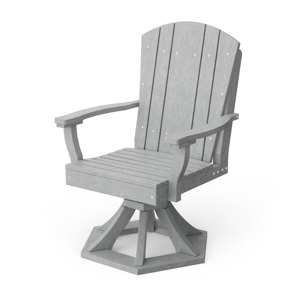 Heritage Light Gray HDPE Plastic Outdoor Swivel Dining Arm Chair price history on PriceWatchPro