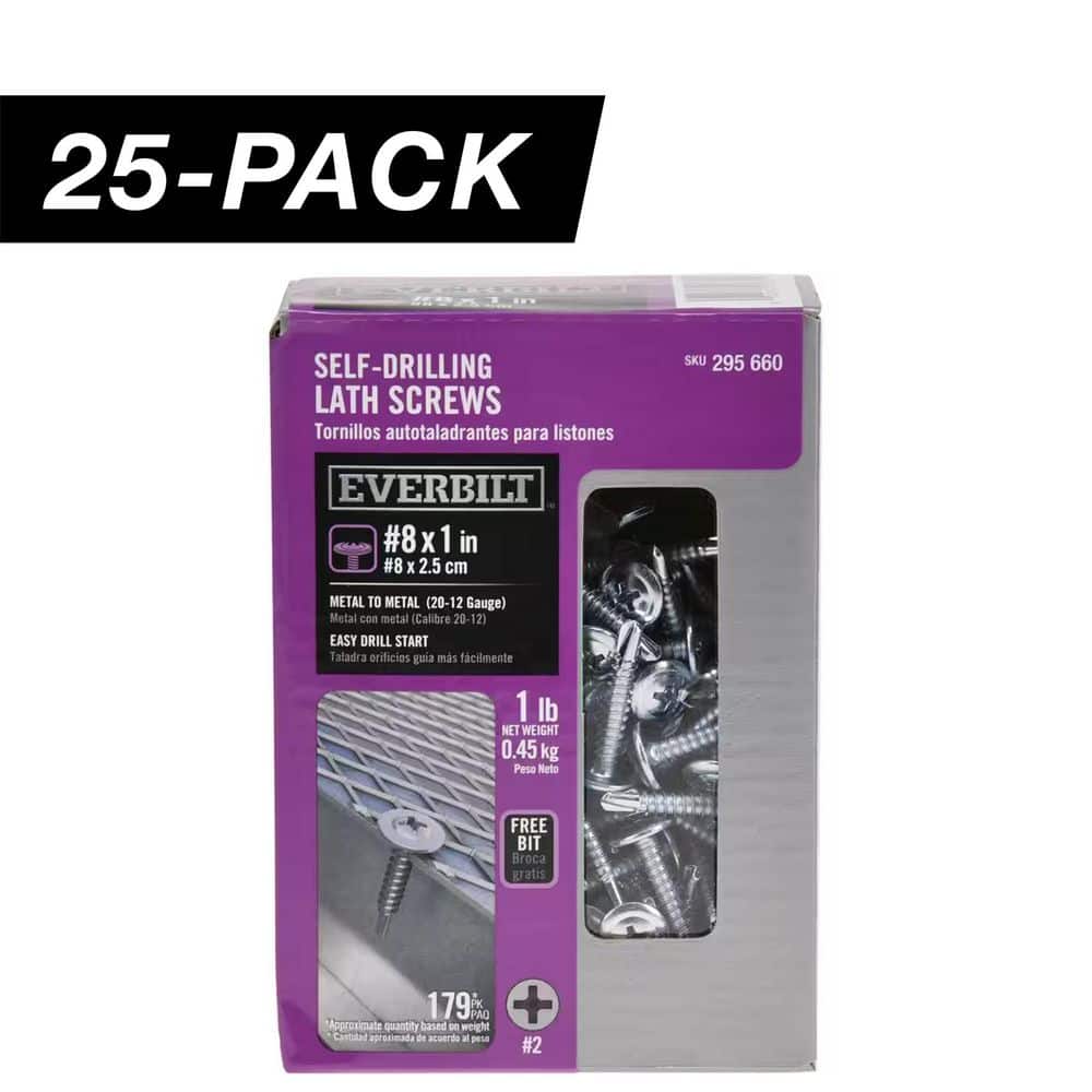 25-Pack #8 x 1 in. Phillips Drive Truss Head Lath Self-Drilling Screw (25 lb / 4,475-Piece) price history on PriceWatchPro