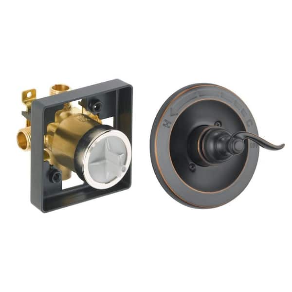 Windemere Oil Rubbed Bronze Valve Trim Kit (Valve Not Included) with MultiChoice Universal Shower Valve Body Rough-In