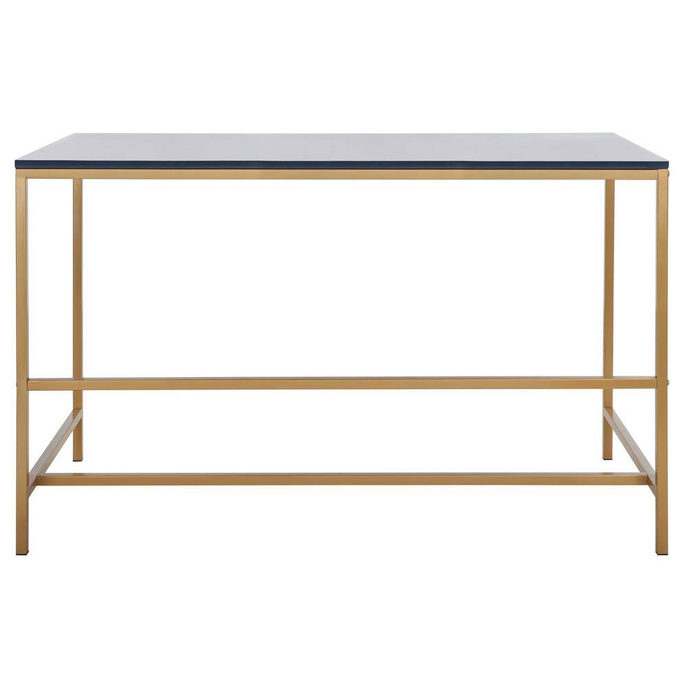 Nova Navy and Gold Wood Writing Desk