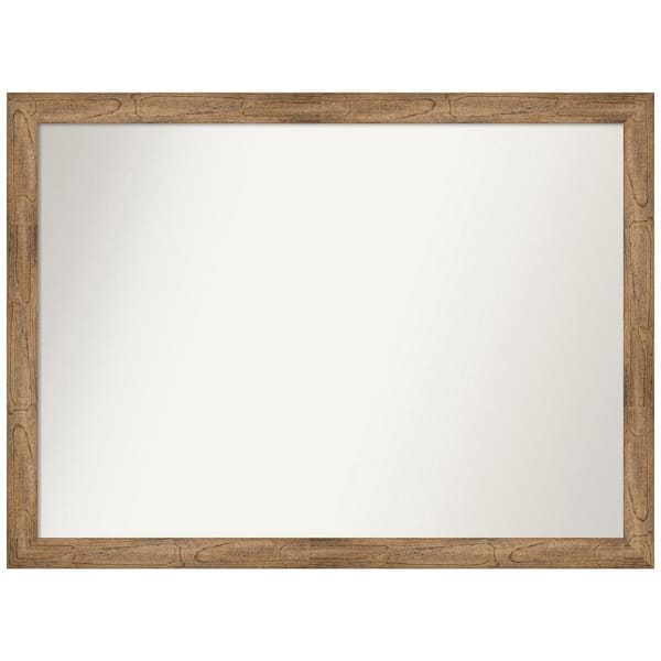 Amanti Art Owl Brown Narrow 41.5 in. W x 30.5 in. H Rectangle Non-Beveled Wood Framed Wall Mirror in Brown