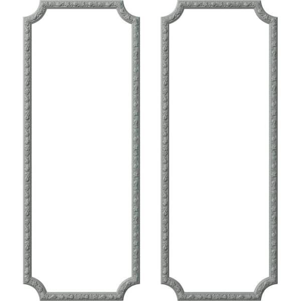Ekena Millwork 14 Sq. Ft. Unfinished Polyurethane Sussex Floral Panel Moulding Kit (Double Panel)