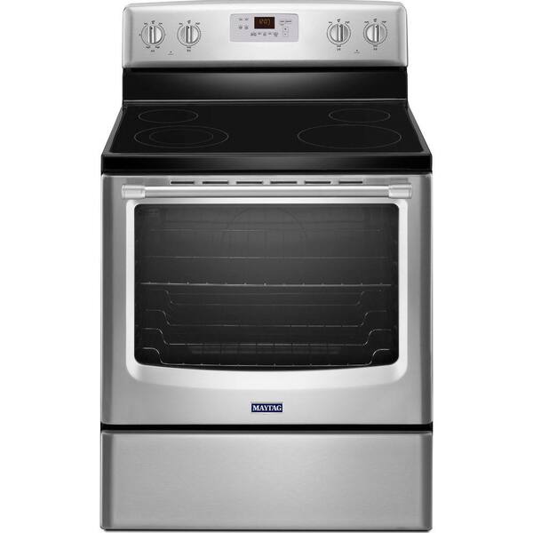 Maytag AquaLift 6.2 cu. ft. Electric Range with Self-Cleaning Oven in Stainless Steel