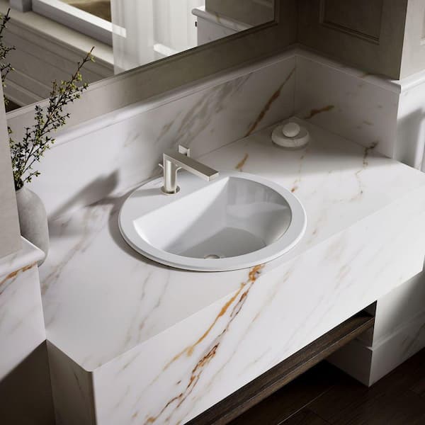 KOHLER Bryant 19 in. x 8.9 in. Drop-In Bathroom Sink in White Vitreous China