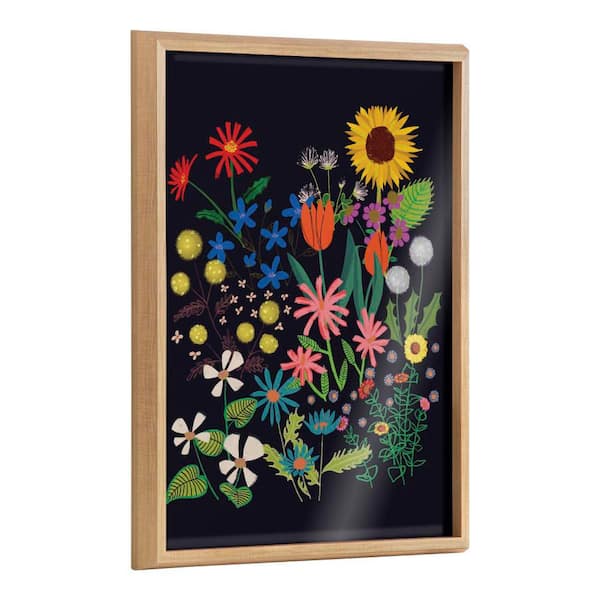 Kate and Laurel Blake "Dark Flora" by Hannah Beisang Framed Art Print 24 in. x 18 in.