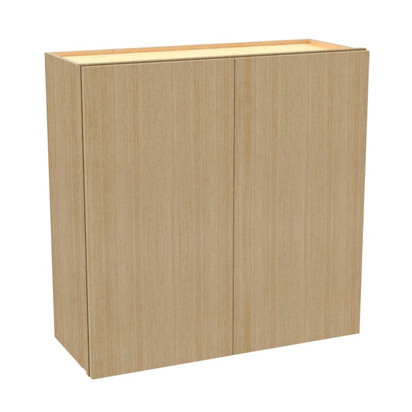 Hargrove 30 in. W x 12 in. D x 36 in. H Assembled Plywood Wall Kitchen Cabinet in Vanguard Oak with Soft Close