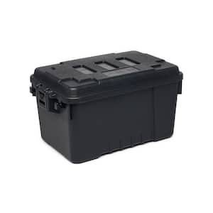 HDX 12 Gal. Tough Storage Flip Top Tote in Black with Yellow Lid