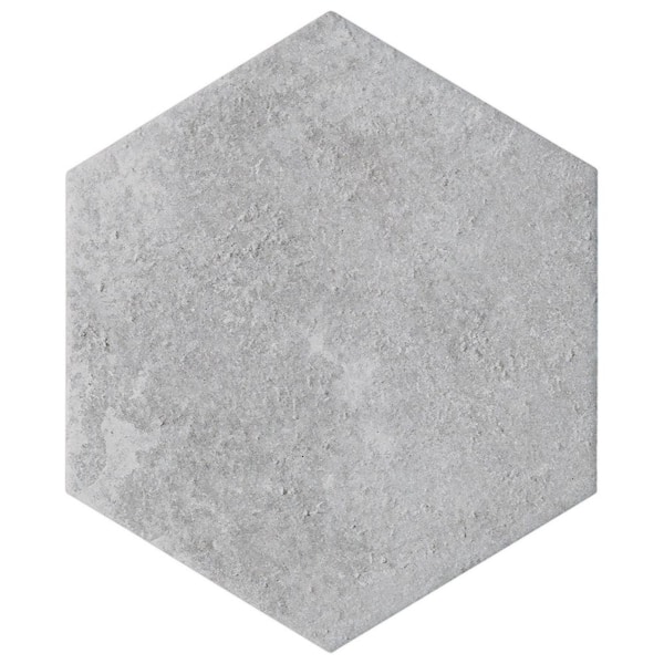 MOLOVO Dakota Hexagon 7.87 in. x 9.45 in. Matte Base Gray