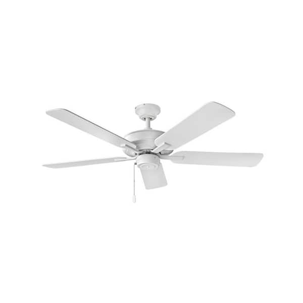 Hinkley Metro 52" 3-Speed Indoor Dual Mount Ceiling Fan, Chalk White