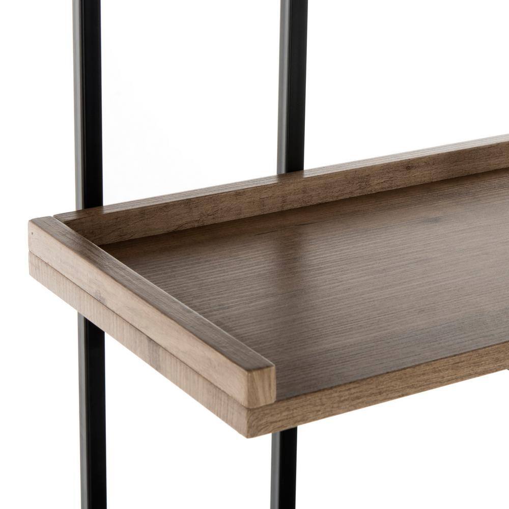 Cecilia Black and Oak 5-Tier Wood Etagere