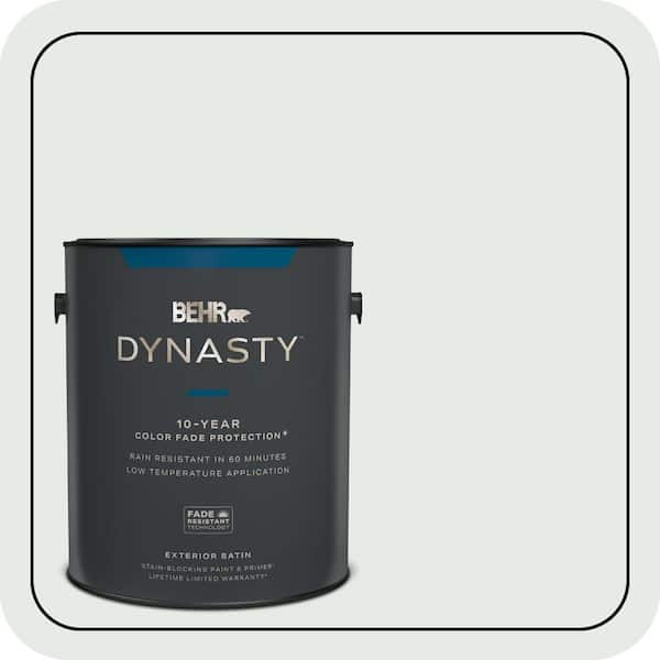 BEHR DYNASTY 1 gal. #BL-W08 Frothy Surf Satin Enamel Exterior Stain-Blocking Paint & Primer