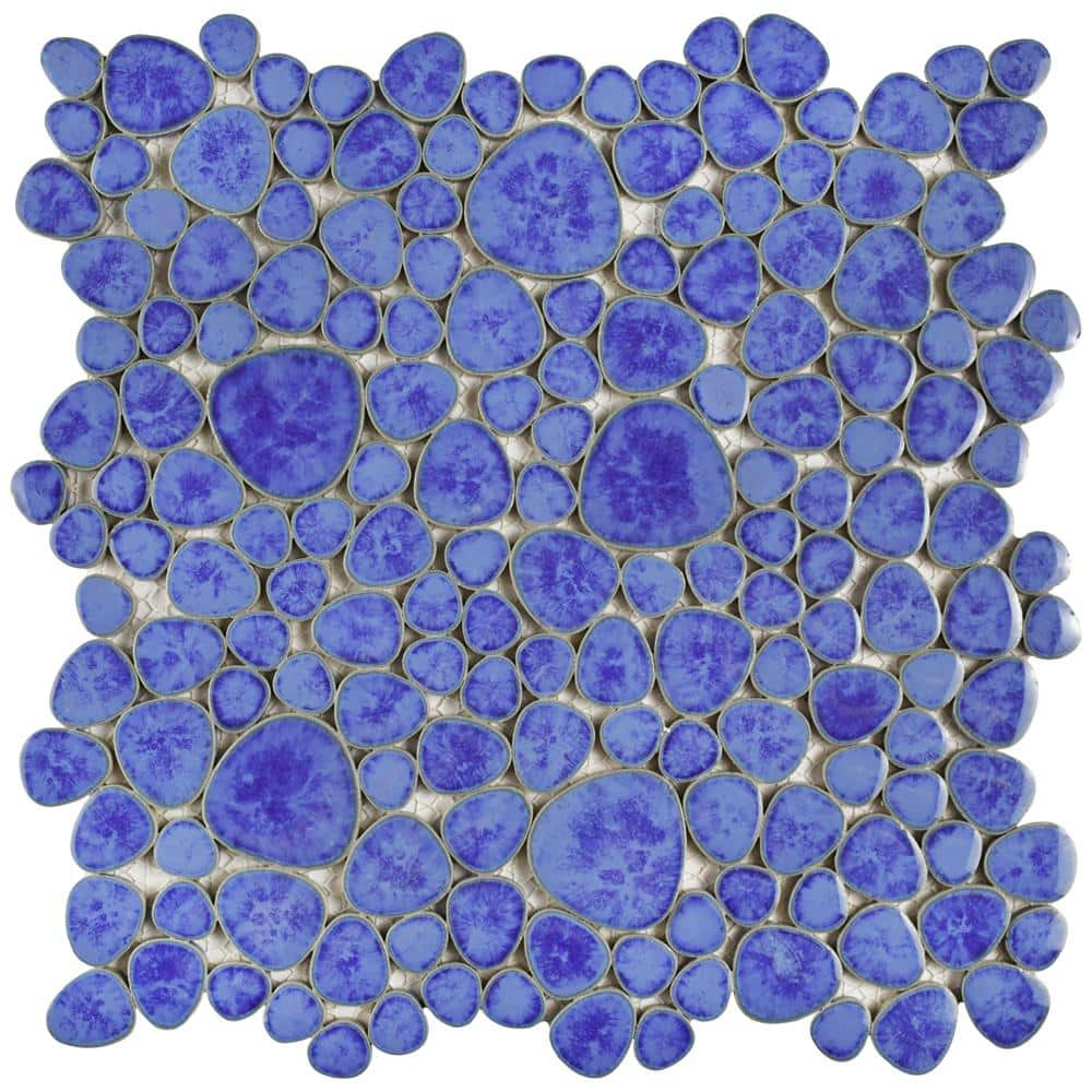 UPC 732763200679 product image for Pebble Blue Cloud 11 in. x 11 in. Porcelain Mosaic Tile (8.6 sq. ft./Case) | upcitemdb.com