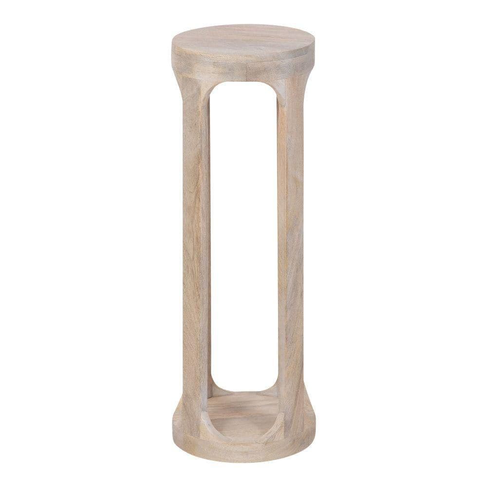 Dahl 8 in. W. White Round Coastal Wood End Table - thumbnail 5