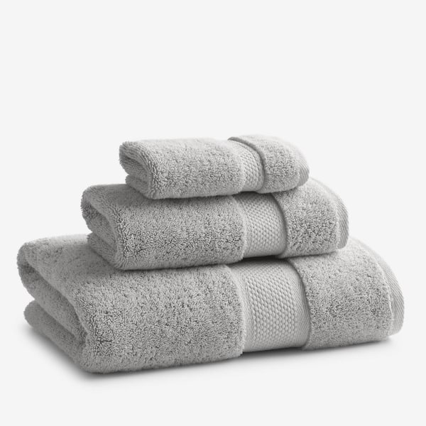 Legends Sterling Light Gray Solid Supima Cotton Wash Cloth (Set of 2)
